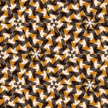 Abstract colorful geometric seamless pattern symmetric kaleidoscope fashion,  Illustrazione stock