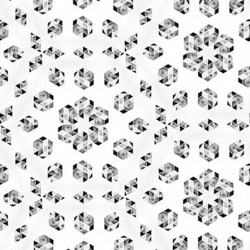 Abstract colorful geometric seamless pattern symmetric kaleidoscope fashion,  Stock Illustration