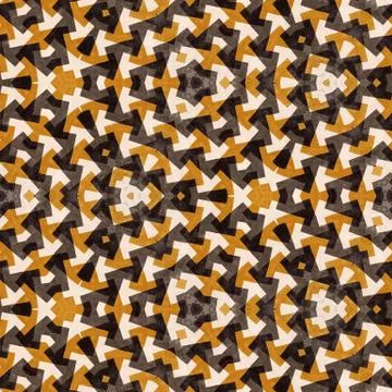 Abstract colorful geometric seamless pattern symmetric kaleidoscope fashion,  Stock Illustration
