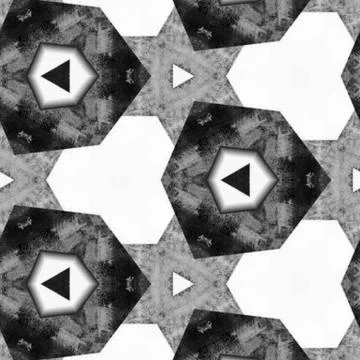 Abstract colorful geometric seamless pattern symmetric kaleidoscope fashion,  Stock Illustration