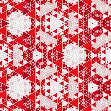 Abstract colorful geometric seamless pattern symmetric kaleidoscope fashion,  Stock Illustration