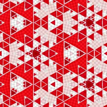 Abstract colorful geometric seamless pattern symmetric kaleidoscope fashion,  Stock Illustration