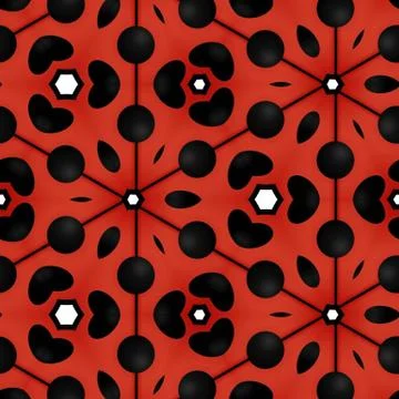 Abstract colorful geometric seamless pattern symmetric kaleidoscope fashion,  Stock Illustration