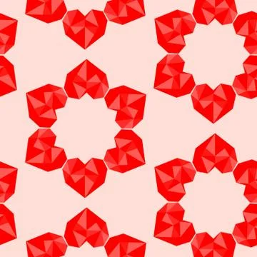 Abstract colorful geometric seamless pattern symmetric kaleidoscope fashion,  Stock Illustration