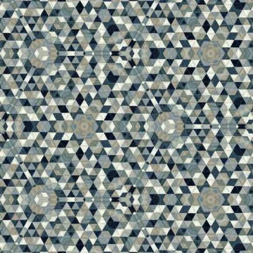Abstract colorful geometric seamless pattern symmetric kaleidoscope fashion,  Stock Illustration