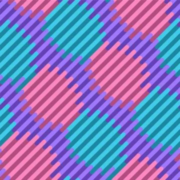 Abstract colorful geometric seamless pattern from lines. Vector illustration. Stock Illustration