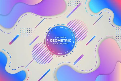 Abstract Colorful Geometric Shape Background with Diagonal Dynamic Liquid Stock Illustration