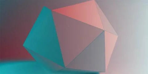 Abstract colorful geometric shape on gradient background Stock Illustration