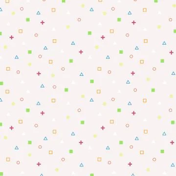 Abstract of colorful geometric shape patterns in small size vector background Stockillustratie