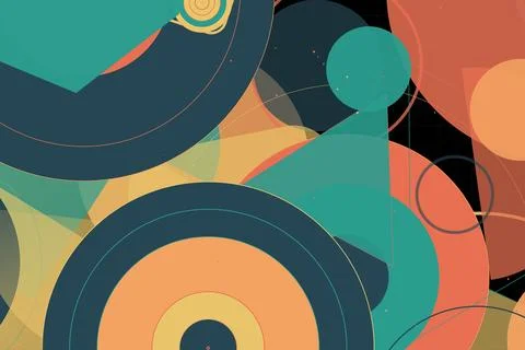 Abstract Colorful Geometric Spiral Pattern Background Ilustración de archivo