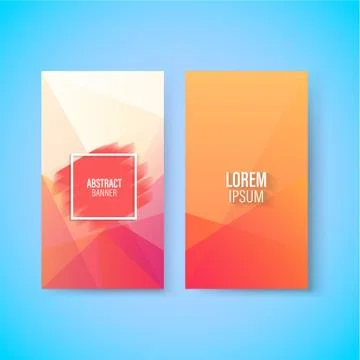 Abstract colorful geometric triangular vertical modern card template, paint s Stock Illustration