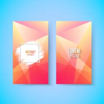 Abstract colorful geometric triangular vertical modern card template, paint s Stock Illustration