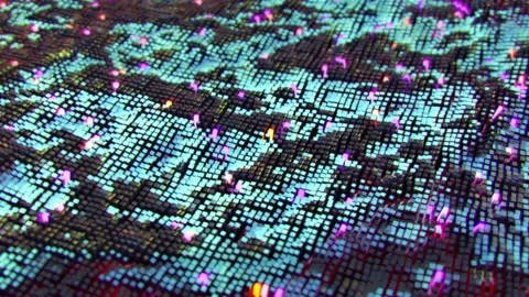 Abstract Colorful Geometric Waves. Video stock 154009230