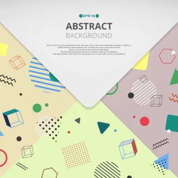 Abstract of colorful geometrical pattern envelope. Stock-Illustration