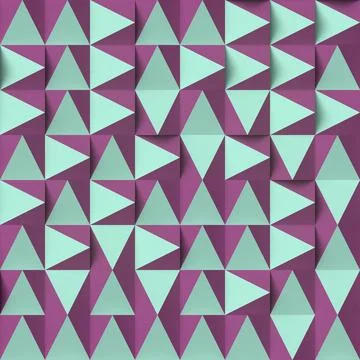 Abstract colorful geometrical pattern of randomly arranged triangles. 3d render 스톡 일러스트