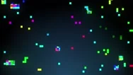 Abstract Colorful Glitch Blocks On Black Background. Broken Distortion Bad Video Stock Footage