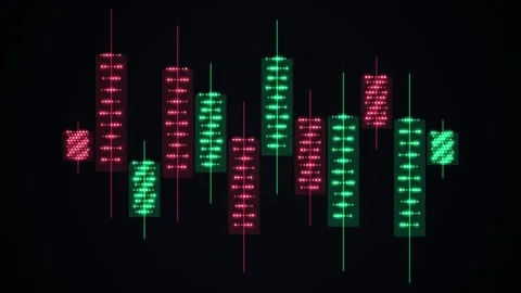 Abstract colorful glowing dots forming an energetic circular pattern on bla.. Stock Footage 346001508