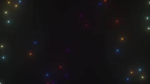 Abstract colorful glowing lights drifting on black background video loop Stock Footage 330206218