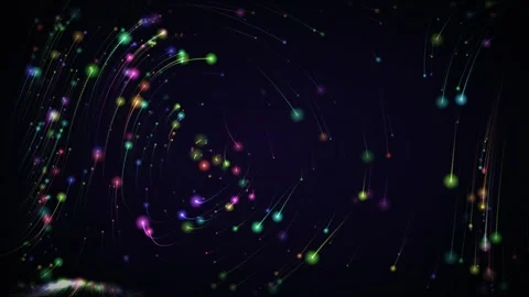 Abstract Colorful Glowing Particles Flow Background Loop Stock-Footage 343736122