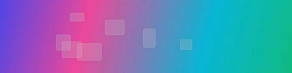 Abstract colorful gradient background with floating glass rectangles Stock Illustration