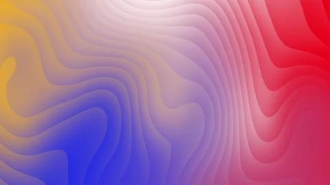 Abstract Colorful Gradient Background Flowing Contour Waves Animation Stock Footage 345383149