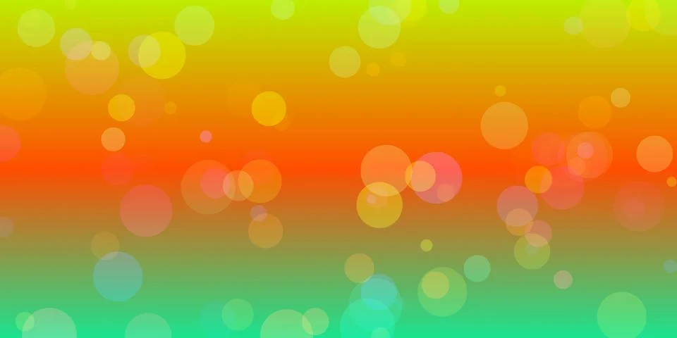 Abstract colorful gradient background with glowing bokeh circles Stock Illustration