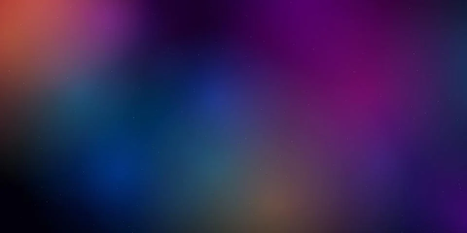 Abstract colorful gradient background with soft glowing light Stockillustratie