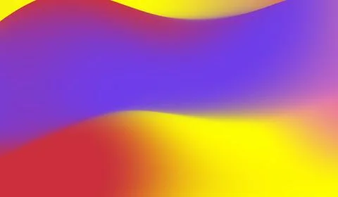 Abstract Colorful Gradient Background with Soft Yellow and Purple Waves Stock Illustration