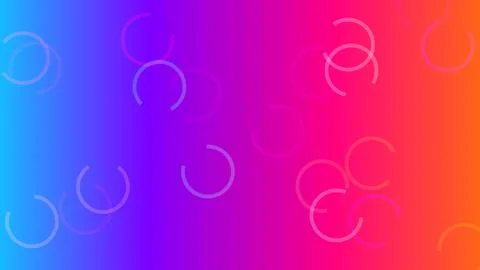 Abstract colorful gradient background with thin circle shapes Stock Illustration