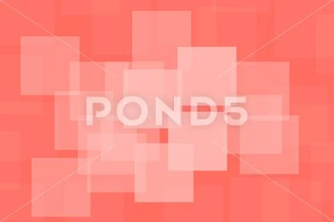 Abstract colorful gradient coral color geometric squares pattern background Stock Illustration
