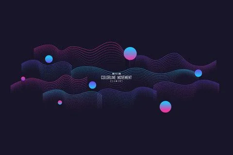 Abstract colorful gradient dots design pattern decorative cover template. 스톡 일러스트