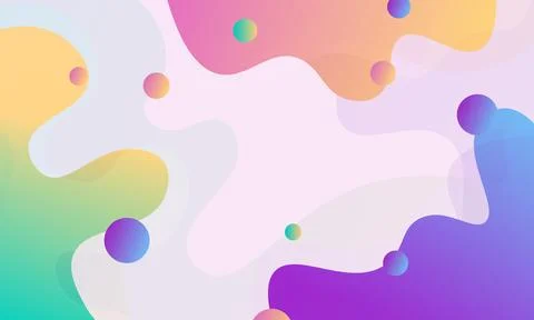 Abstract colorful gradient fluid shape background. 스톡 일러스트