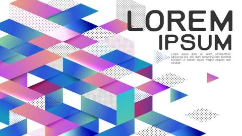 Abstract colorful gradient geometric template and modern overlapping. Stock Illustration