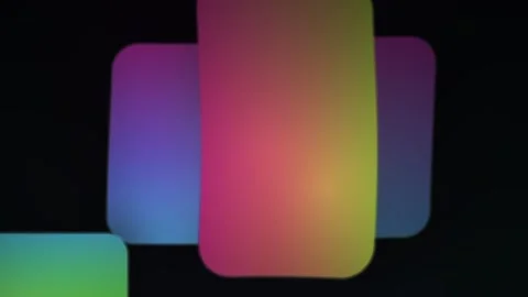 Abstract colorful gradient geometric tiles moving on dark background modern.. Stock Footage 346319503