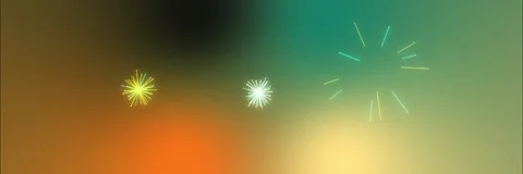 Abstract colorful gradient with glowing stylized fireworks, Loop Animation Stock Footage 341857182