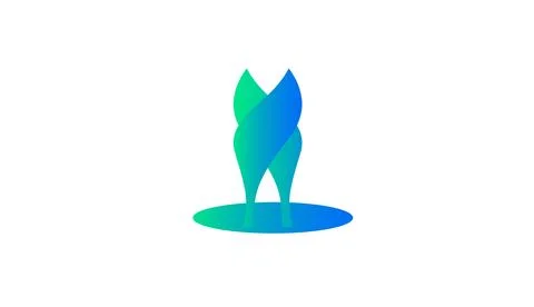 A abstract colorful gradient logo design. Gradient color shapes and design Stock Illustration