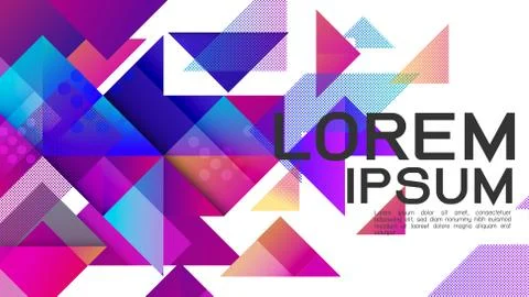 Abstract colorful gradient mixed geometric template and modern overlapping. Stock Illustration