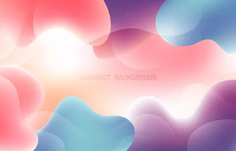 Abstract colorful gradient organic shape minimal design template. Stock Illustration