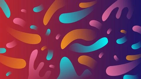 Abstract Colorful Gradient Pattern Featuring Organic Shapes on Bold Backgroun Illustrazione stock
