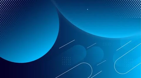 Abstract colorful gradient shapes rounded line illustration background Stock Illustration