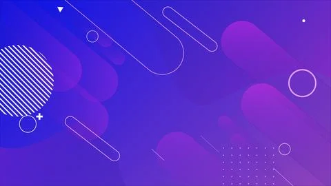 Abstract colorful gradient shapes rounded line illustration background Stock Illustration