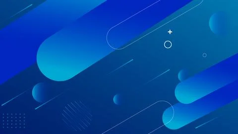 Abstract colorful gradient shapes rounded line illustration background Stock Illustration