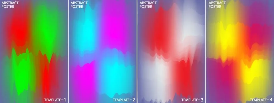 Abstract colorful gradient wave background with vibrant neon light Stock Illustration