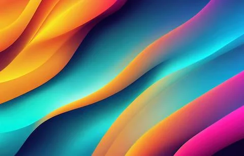 Abstract Colorful Gradient Wave Stock Illustration