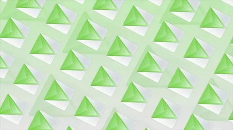 Abstract colorful green triangular symbol of a new application. Motion Illustrazione stock