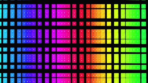Abstract colorful grid motion background 4K video loop Stock Footage 345344514