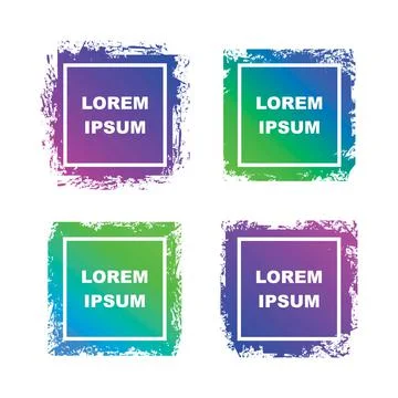 Abstract Colorful Grunge Background Vector Set Stock Illustration