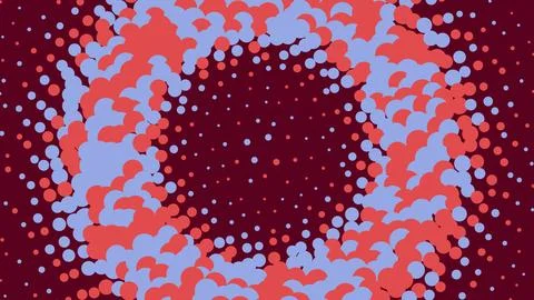 Abstract colorful halftone circle pattern on dark background Stockillustratie