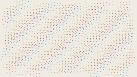 Abstract colorful halftone dot pattern waving on light background Stock Footage 335933711