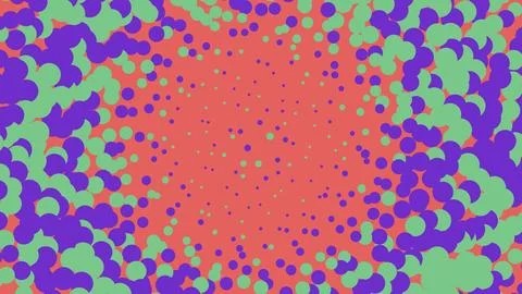 Abstract colorful halftone pattern with dots and shapes イラスト素材